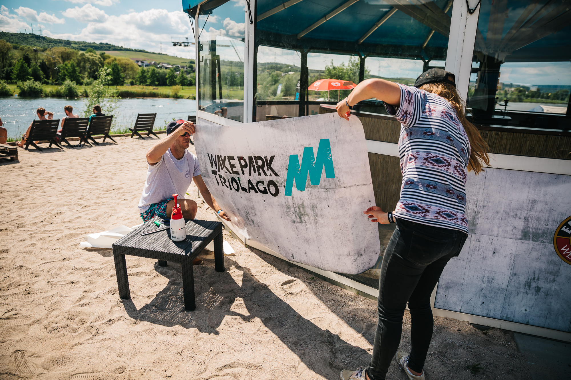 Beschriftung WakeparkTriolago